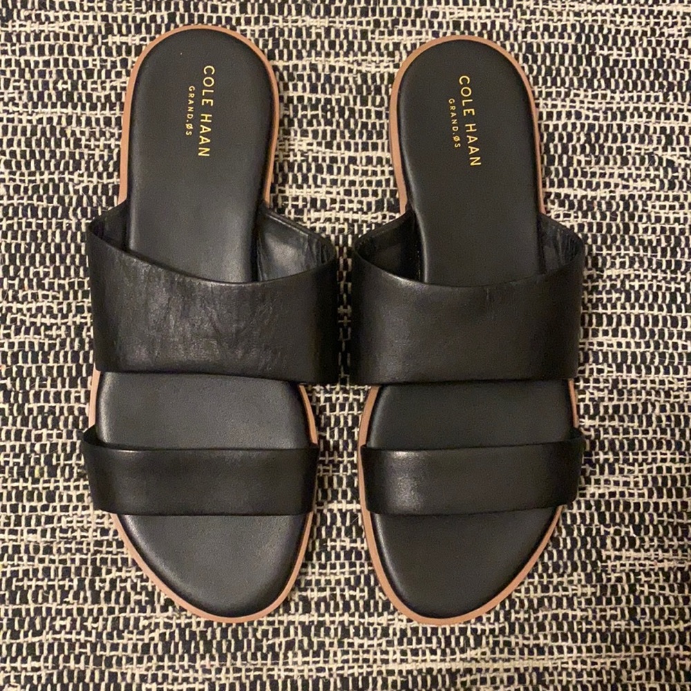 COLE HAAN Grand OS Fianna black leather sandals